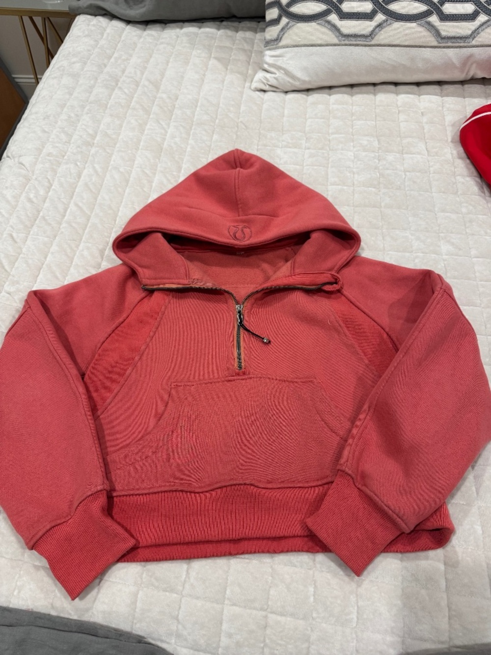 Lulu Scuba Dupe Half-Zip Hoodie | Size 4 | Rose Pink